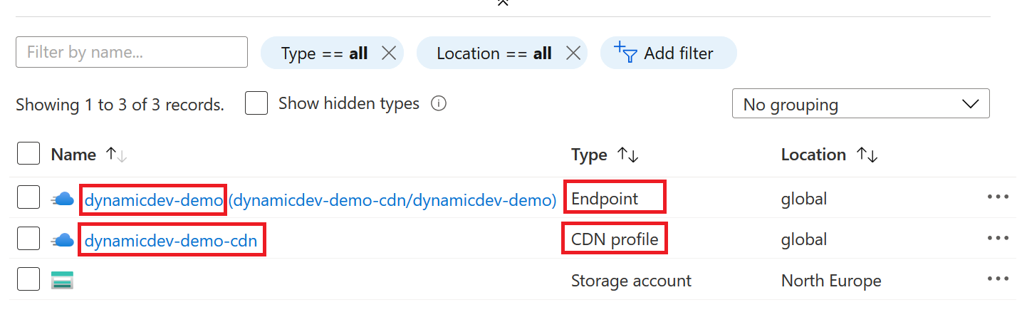 Azure CDN and Profile Names